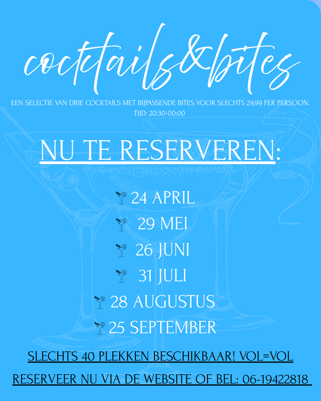 Cocktails & Bites poster — editie 2